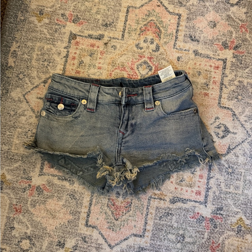 True Religion Joey Low Rise Jean Shorts